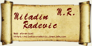 Miladin Radević vizit kartica